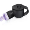 Black endoscopic biopsy irrigation valve with luer lock connection